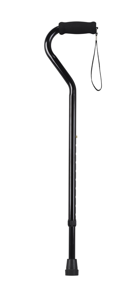 Deluxehub™ Offset Handle Walking Cane, Black