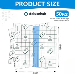 Transparent Wound Dressing, Breathable, Latex-Free, Hypoallergenic, 20 Pieces/Box (4&quot;x4&quot;)