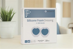 Silicone Foam Dressing with Border, 7&quot; x 7&quot;, 10 Pieces